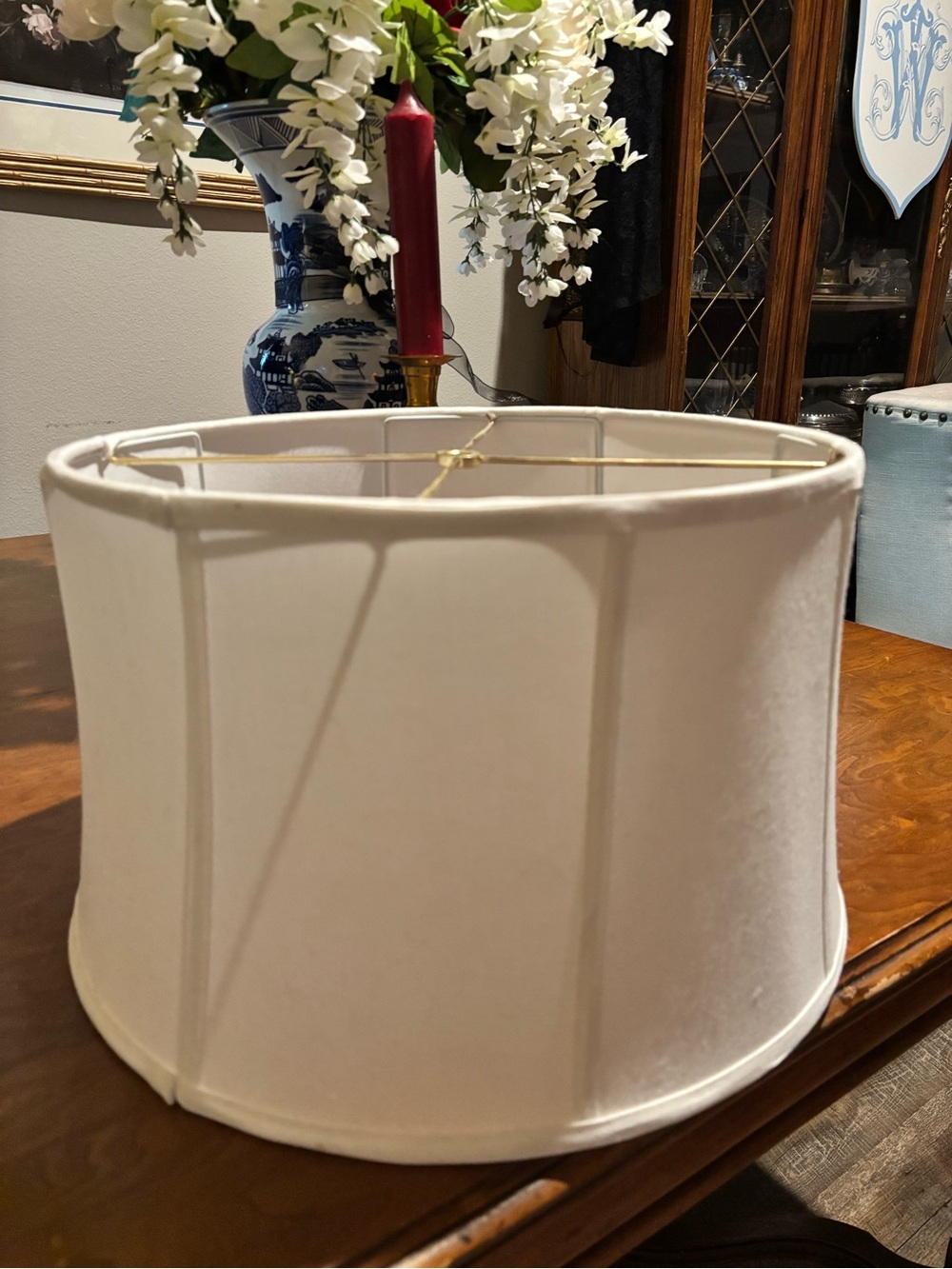 Extra large White Drum Lamp Shade